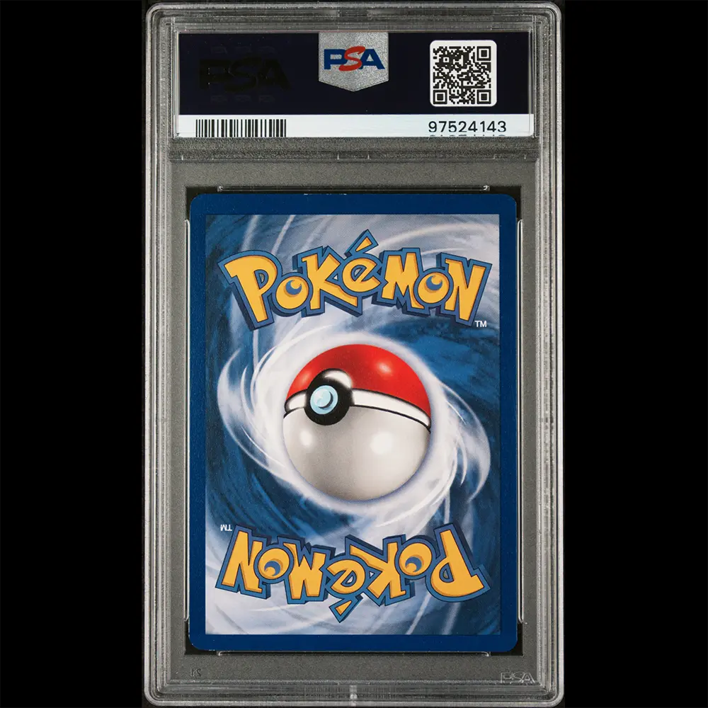 PSA Near Mint / Mint 8 Base Set 1st Edition Shadowless Bulbasaur from the Pokemon Trading Card Game.