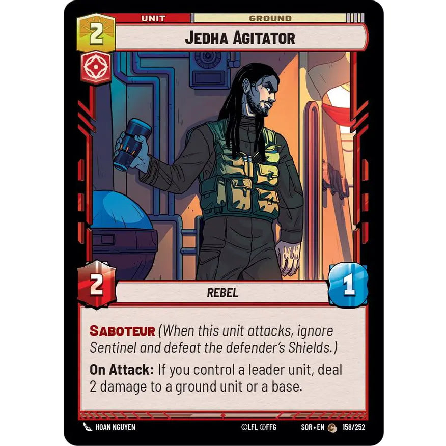 Common-rarity Unit card found in the Starter Decks for Star Wars Unlimited: Spark of Rebellion.