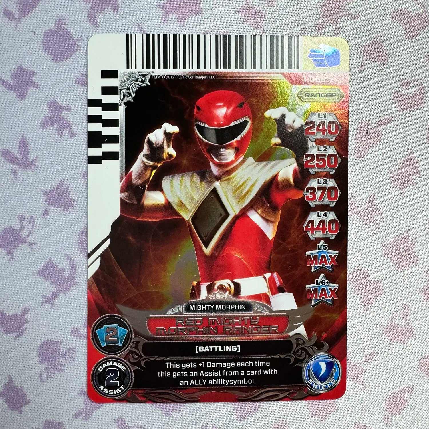 rare power rangers cards Red Mighty Morphin Ranger w/ Dragon Shield (1-068) – Gacha IRL