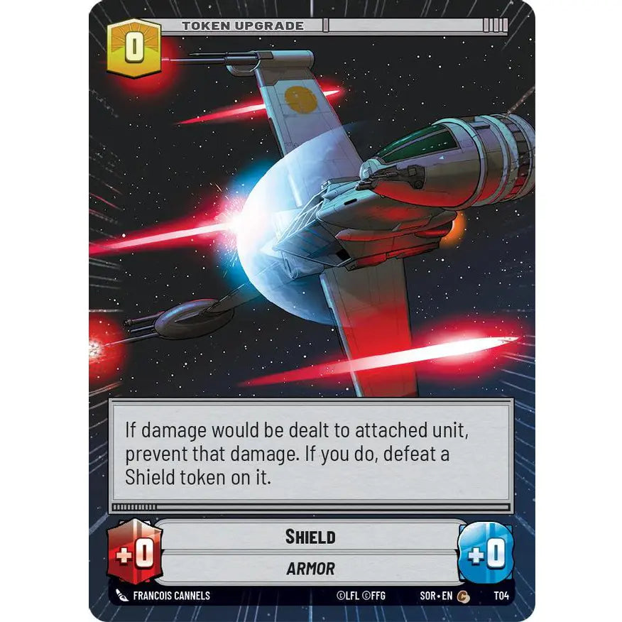 Shield card found in the Starter Decks for Star Wars Unlimited: Spark of Rebellion