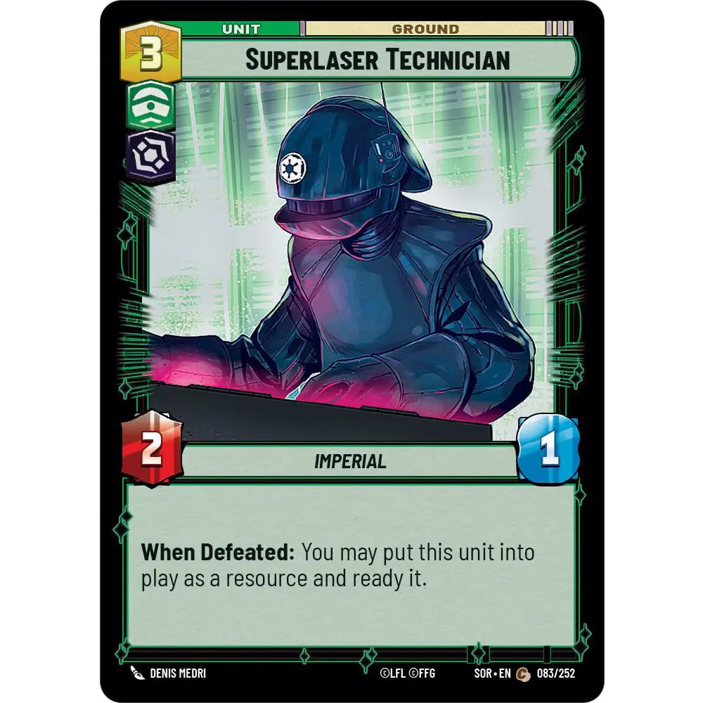 Common-rarity Unit card found in Star Wars Unlimited: Spark of Rebellion.