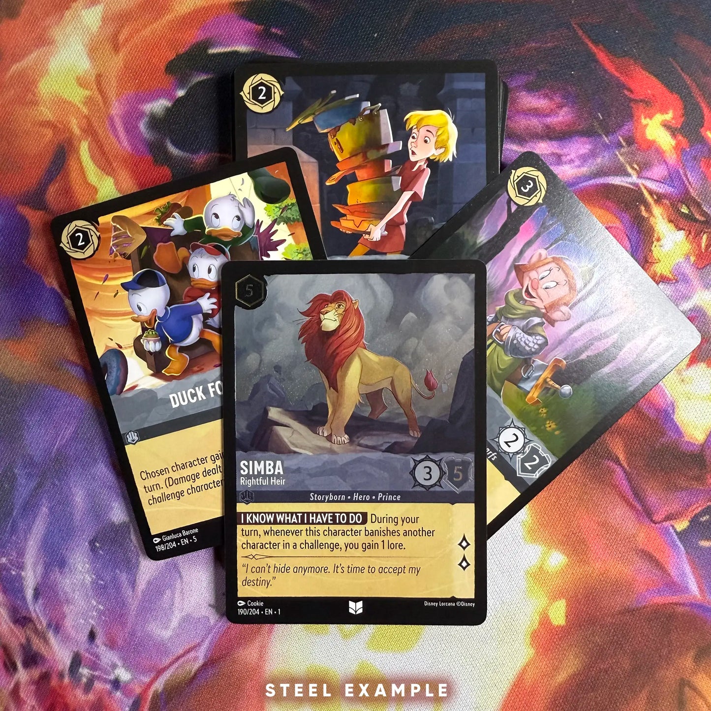 Example of Steel-colored cards you can get