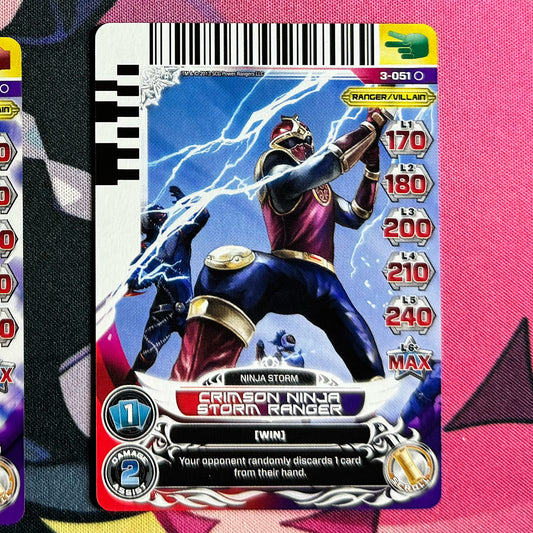 Common card featuring the Crimson Ranger from Ninja Storm. Found in the Universe of Hope expansion to the Power Rangers Action Card Game.