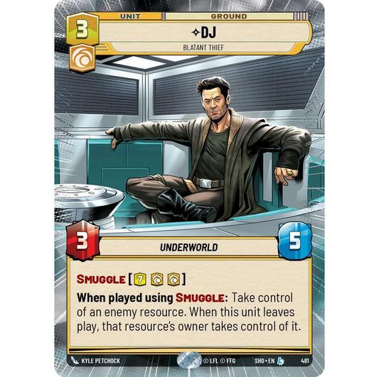 Legendary-rarity Unit card found in the Shadows of the Galaxy expansion to Star Wars Unlimited.