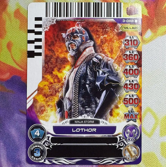 Rare card featuring Lothor from Ninja Storm. Found in the Universe of Hope expansion to the Power Rangers Action Card Game.