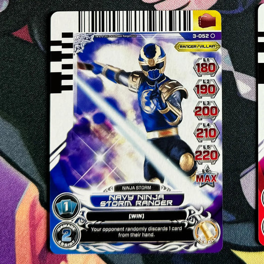 Common card featuring the Navy Ranger from Ninja Storm. Found in the Universe of Hope expansion to the Power Rangers Action Card Game.