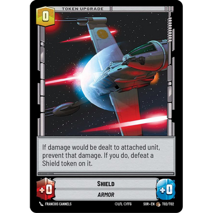 Shield card found in the Starter Decks for Star Wars Unlimited: Spark of Rebellion