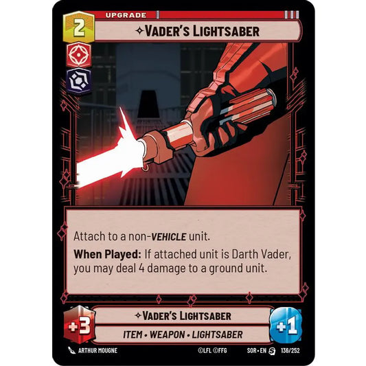 Special-rarity Upgrade card found in the Starter Decks for Star Wars Unlimited: Spark of Rebellion.