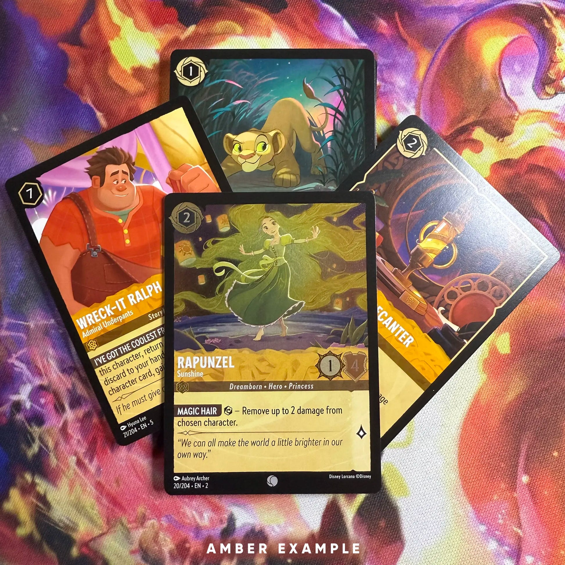 Example of Amber-colored cards you can get