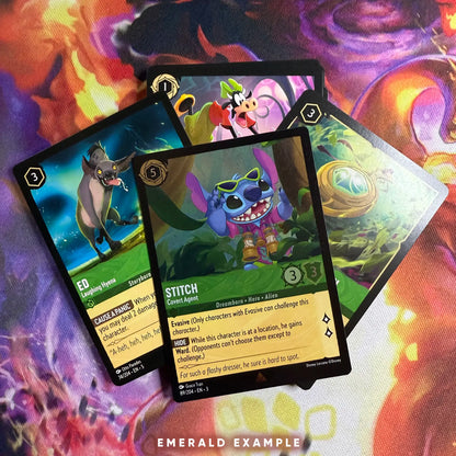 Example of Emerald-colored cards you can get