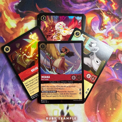 Example of Ruby-colored cards you can get
